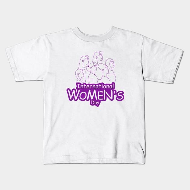 International Womens Day Kids T-Shirt by Inktopolis